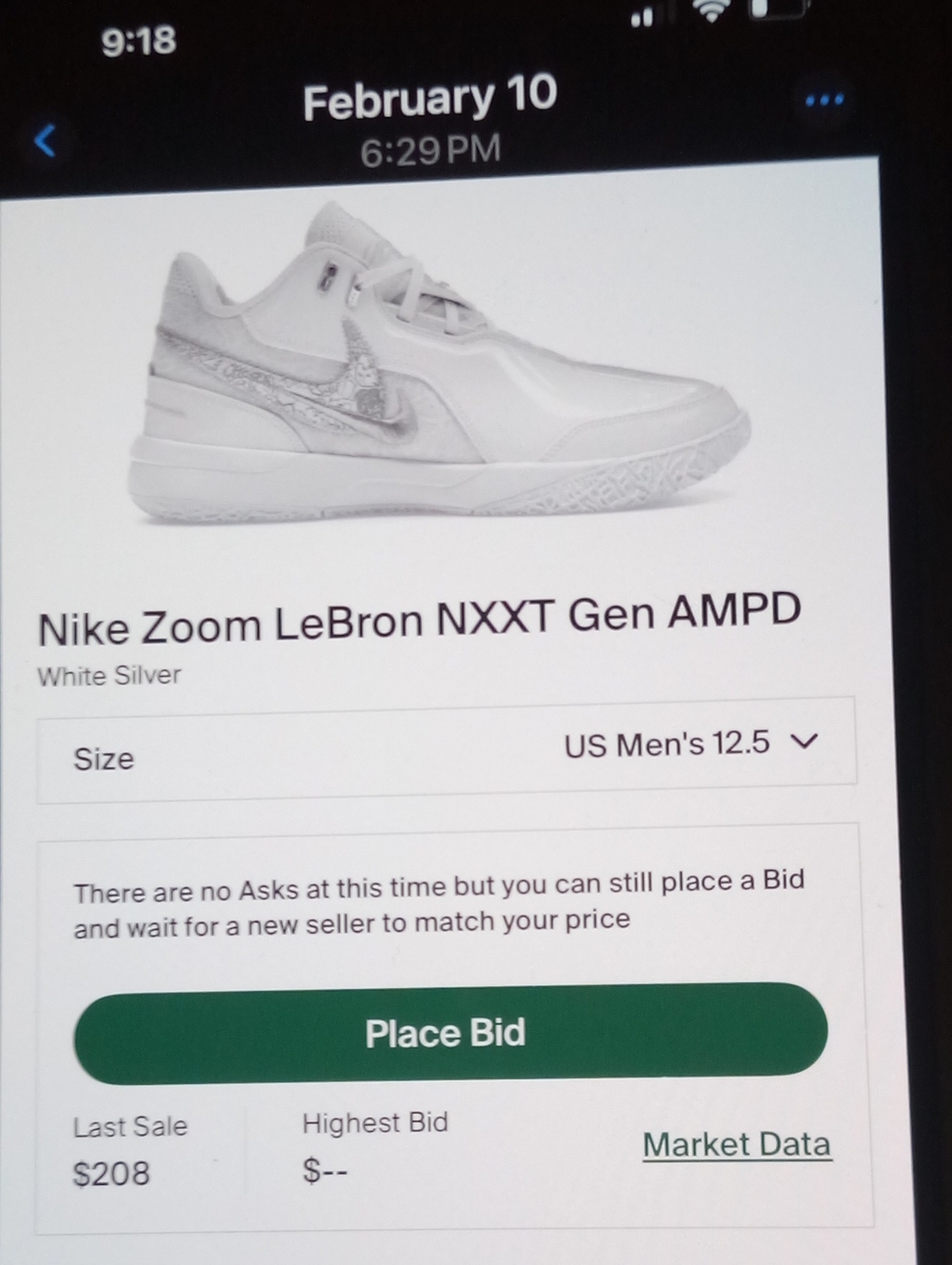 Nike Zoom LeBron Nxxt Gen A M P D White Silver Size 12.5 Men Item 9